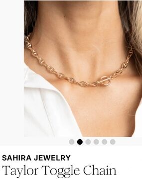 Sahira Taylor Toggle chain necklace Brazilian gold filled New